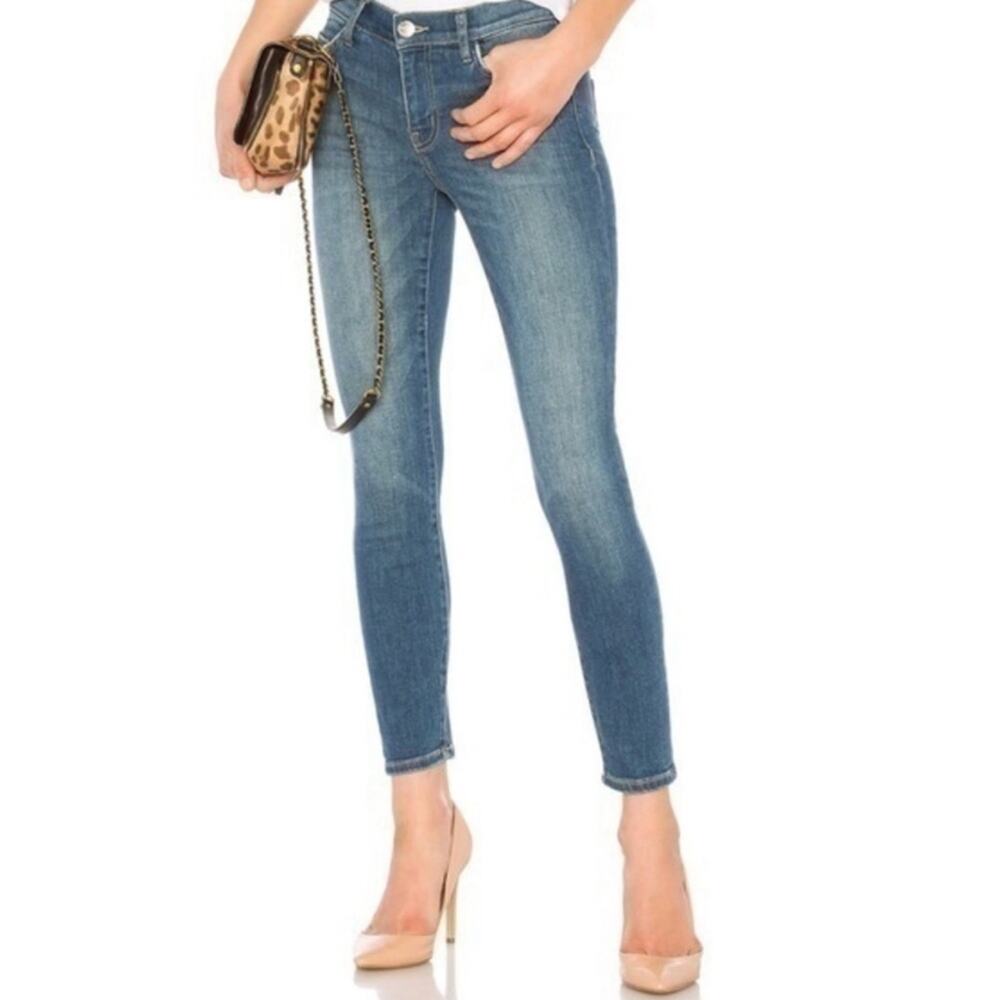 Current/Elliot Womens Skinny Ankle Jeans Mid Rise Denim